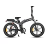 Kép 1/13 - ENGWE X20 Ebike 20 * 4,0 hüvelykes gumiabroncs 750 W-os integrált kerékmotor teljes felfüggesztésű, összecsukható elektromos kerékpár 14,4 Ah és 7,8 Ah kettős akkumulátoros kettős hidraulikus tárcsafék - Fekete