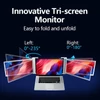 Kép 15/18 - Hordozható háromképernyős monitor laptop bővítőképernyő 1920*1080 felbontás 15-17 hüvelykes laptophoz - 15,4 hüvelykes