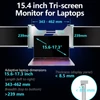 Kép 17/18 - Hordozható háromképernyős monitor laptop bővítőképernyő 1920*1080 felbontás 15-17 hüvelykes laptophoz - 15,4 hüvelykes