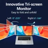 Kép 10/19 - Hordozható háromképernyős monitor laptop bővítőképernyő 1920*1080 felbontás 15-17 hüvelykes laptophoz - 15,6 hüvelykes