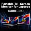Kép 10/14 - Hordozható háromképernyős monitor laptop bővítőképernyő 1920*1200 felbontás 15-17 hüvelykes laptophoz - 14 hüvelykes