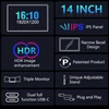 Kép 11/14 - Hordozható háromképernyős monitor laptop bővítőképernyő 1920*1200 felbontás 15-17 hüvelykes laptophoz - 14 hüvelykes