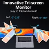 Kép 4/14 - Hordozható háromképernyős monitor laptop bővítőképernyő 1920*1080 felbontás 15-17 hüvelykes laptophoz - 14 hüvelykes