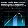 Kép 12/12 - MPPT RV töltés 12V/24V intelligens napelemes töltésszabályozó automatikus követés LCD kijelzővel Kettős USB port ólom-lítium LiFePO4 akkumulátorhoz - 30A