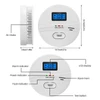 Kép 8/8 - 2 az 1-ben CO- és füstérzékelő elemmel működő, tesztgombos hangjelzéssel és LCD digitális kijelzővel, hordozható tűzjelző riasztóval (1 db)