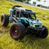 Kép 1/4 - 2,4 GHz-es 1/16 70 km/h sebességű távirányító 4WD terepjáró autó - Kék, 1 akkumulátor