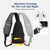 Kép 6/14 - Sling Bag Crossbody Fanny Packs válltáska túrázáshoz - Fekete
