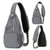 Kép 11/14 - Sling Bag Crossbody Fanny Packs válltáska túrázáshoz - Világos szürke