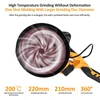 Kép 5/16 - 1390 W elektromos gipszkarton csiszológép 20 db csiszolókoronggal, 5 változtatható sebességgel, kihúzható nyéllel, LED lámpával - Sárga