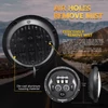 Kép 4/9 - 7 hüvelykes autó, motorkerékpár LED-es fényszóró DRL-vel / irányjelzővel / tompított fényszóróval / távolsági fényszóróval Jeep Wrangler JK TJ LJ CJ csere H4-H13 adapterrel (2 db)