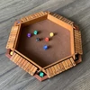 Kép 10/13 - 1-6 játékos Shut The Box Dice Game Fa tábla asztali matematikai játék 6 kockával gyerekeknek és felnőtteknek - Barna