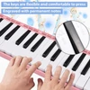 Kép 10/11 - 37 billentyűs Melodica hangszer Melodica Air Piano billentyűzet 2 puha fúvócsővel 2 fúvókával - Pink