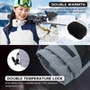 Kép 4/9 - Férfi-női vízálló és szélálló érintőképernyős sí-/hókesztyű kerékpározáshoz, snowboardozáshoz, vezetéshez, szabadtéri munkához - Fehér, XL méret