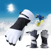 Kép 8/9 - Férfi-női vízálló és szélálló érintőképernyős sí-/hókesztyű kerékpározáshoz, snowboardozáshoz, vezetéshez, szabadtéri munkához - Fehér, XL méret