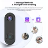 Kép 2/17 - Intelligens vezeték nélküli videó ajtócsengő Kétirányú audio 1080P HD videó PIR mozgásérzékelő éjszakai látás IP55 2,4 GHz WiFi Tuya App távirányító