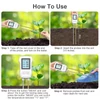 Kép 5/7 - 3 az 1-ben Talaj PH érték Környezeti hőmérséklet páratartalom mérő Beltéri cserepes növénytermesztési műszer