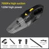 Kép 7/9 - Hordozható vezeték nélküli kézi porszívó, 7000PA szívás, 120 W teljesítmény, 2200 mAh újratölthető, könnyű nedves, száraz autós porszívó