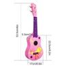 Kép 11/11 - MU2110 21 hüvelykes gyerek Ukulele 12-es fogólappal és tartós fehér nylon húrokkal, teljes fa hordótesttel, 1 csákóval - Pink