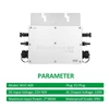 Kép 7/11 - WVC-600 napelemes rácsos mikroinverter, 600 W-os vízálló IP65 MPPT DC22-50V PV bemenet AC220V kimenet, EU csatlakozó