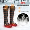 Kép 2/16 - Kamperbox Winter Down töltött csizma, meleg puha szélálló tárolótáskával kempingezéshez, hátizsákos hálózsák sátorhoz - Fekete