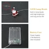 Kép 6/9 - 30 LED-es karácsonyi dekoratív függőlámpa, meleg fehér tündérfüzér, elemes (300 cm) - Hóember alakú
