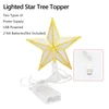 Kép 3/9 - Karácsonyfa csúcs világító csillag USB és elemes LED