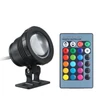 Kép 1/13 - AC/DC 12V 10W RGB víz alatti könnyű merülőlámpa távirányítóval - Fekete