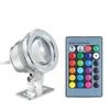 Kép 1/9 - AC/DC 12V 10W RGB víz alatti könnyű merülőlámpa távirányítóval - Ezüst