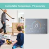 Kép 7/18 - Intelligens programozható termosztát 5+1+1 hat periódusos hangalkalmazás vezérlés háttérvilágítás LCD víz-/gázkazán fűtés (95-240V) - Ezüst, Wi-Fi -vel