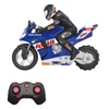 Kép 1/3 - 1/6 2,4 G-os távirányítós önkiegyensúlyozó kaszkadőr motorkerékpár helyben forog/360°-os sodródás - Kék, 1 akkumulátor