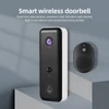 Kép 2/14 - Videó csengő kamera vezeték nélküli csengővel, akkumulátorral működő intelligens AI PIR emberészlelés IP65 vízálló 2,4G WiFi 2 utas audio éjszakai megtekintés felhő tárhely - Fehér