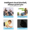 Kép 3/14 - Videó csengő kamera vezeték nélküli csengővel, akkumulátorral működő intelligens AI PIR emberészlelés IP65 vízálló 2,4G WiFi 2 utas audio éjszakai megtekintés felhő tárhely - Fehér