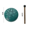 Kép 5/9 - Acél nyelvdob 3 hüvelykes, 6 hangos ütőhangszeres balzsamú dob dobkalapácsokkal - Zöld