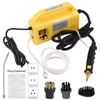 Kép 4/10 - 2500W kézi gőztisztító tartály nélküli magas hőmérsékletű önkontroll permetezővel, kefés fejjel a konyhához / fürdőszobához / habarcshoz és csempehez - Sárga