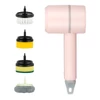 Kép 1/7 - Professzionális vezeték nélküli elektromos tisztítógép USB újratölthető automatikus konyhai mosogatógép kádhoz, csempéhez - Pink