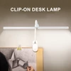 Kép 5/6 - Kreatív asztali tanulólámpa klipszel ellátott LED-es szemkörnyékápoló újratölthető USB-s kollégiumi olvasóasztali lámpa - Fehér