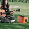 Kép 3/12 - 40 W akusztikus gitár hangszóró, újratölthető hordozható elektromos gitárerősítő - Narancs