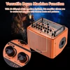 Kép 10/12 - 40 W akusztikus gitár hangszóró, újratölthető hordozható elektromos gitárerősítő - Narancs