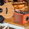 Kép 1/12 - 40 W akusztikus gitár hangszóró, újratölthető hordozható elektromos gitárerősítő - Narancs