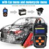 Kép 10/10 - KONNWEI KW218 Autó-, motorkerékpár-akkumulátor-vizsgáló, indítási teszt, töltési teszt 6V / 12V-os akkumulátorhoz
