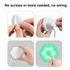 Kép 6/8 - RGB szekrényes LED színváltó hatszögletű barkács fali lámpa (6 DB)
