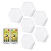 Kép 1/8 - RGB szekrényes LED színváltó hatszögletű barkács fali lámpa (6 DB)