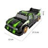 Kép 2/8 - 2,4 GHz-es, 1/16-os távirányítós Drift autó / rövid teherautó - Zöld, 3 akkumulátor