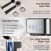 Kép 4/9 - Eszpresszógép 1050 W 15 bar minden egyben félautomata kávéfőző tejhabosító gőzpálcával / 1,5 literes víztartály / kávészűrő / szűrőkosár / szabotázs kanál cappuccinohoz / tejeskávéhoz - Fekete