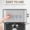 Kép 7/9 - Eszpresszógép 1050 W 15 bar minden egyben félautomata kávéfőző tejhabosító gőzpálcával / 1,5 literes víztartály / kávészűrő / szűrőkosár / szabotázs kanál cappuccinohoz / tejeskávéhoz - Fekete