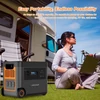 Kép 6/20 - LANPWR D5 2500 W 2160 Wh LifePo4 napelem generátor 15 W vezeték nélküli töltés 14 aljzattal AC gyorstöltés erkélyes napelemes rendszerhez, kempingezéshez, lakóautó kiránduláshoz, szabadtéri partihoz, otthoni használatra