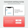 Kép 17/20 - Mini hordozható zseb hőnyomtató 58 mm-es, 1 tekercs hőpapírral és 10 tekercses öntapadó matricákkal, Android iOS rendszerrel kompatibilis