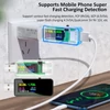 Kép 6/14 - Hordozható 13 az 1-ben USB-tesztelő elektromos áram, feszültségjelző színes LCD kijelzővel - Fekete