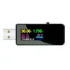 Kép 1/14 - Hordozható 13 az 1-ben USB-tesztelő elektromos áram, feszültségjelző színes LCD kijelzővel - Fekete