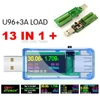 Kép 4/14 - Hordozható 13 az 1-ben USB-tesztelő elektromos áram, feszültségjelző színes LCD kijelzővel - Kék